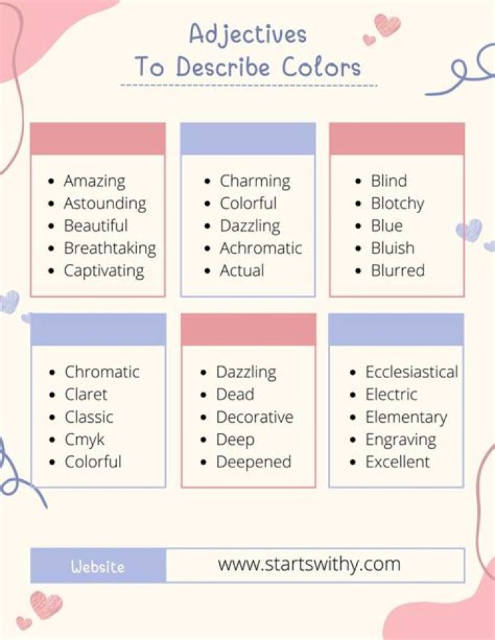 Are colors adjectives or nouns