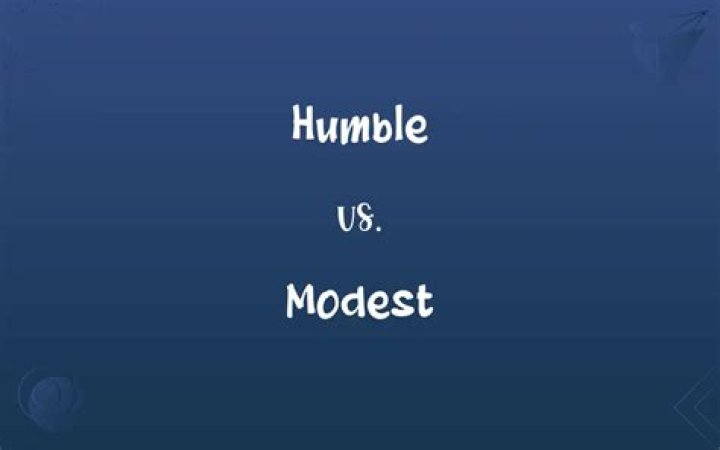Are humble and modest synonyms