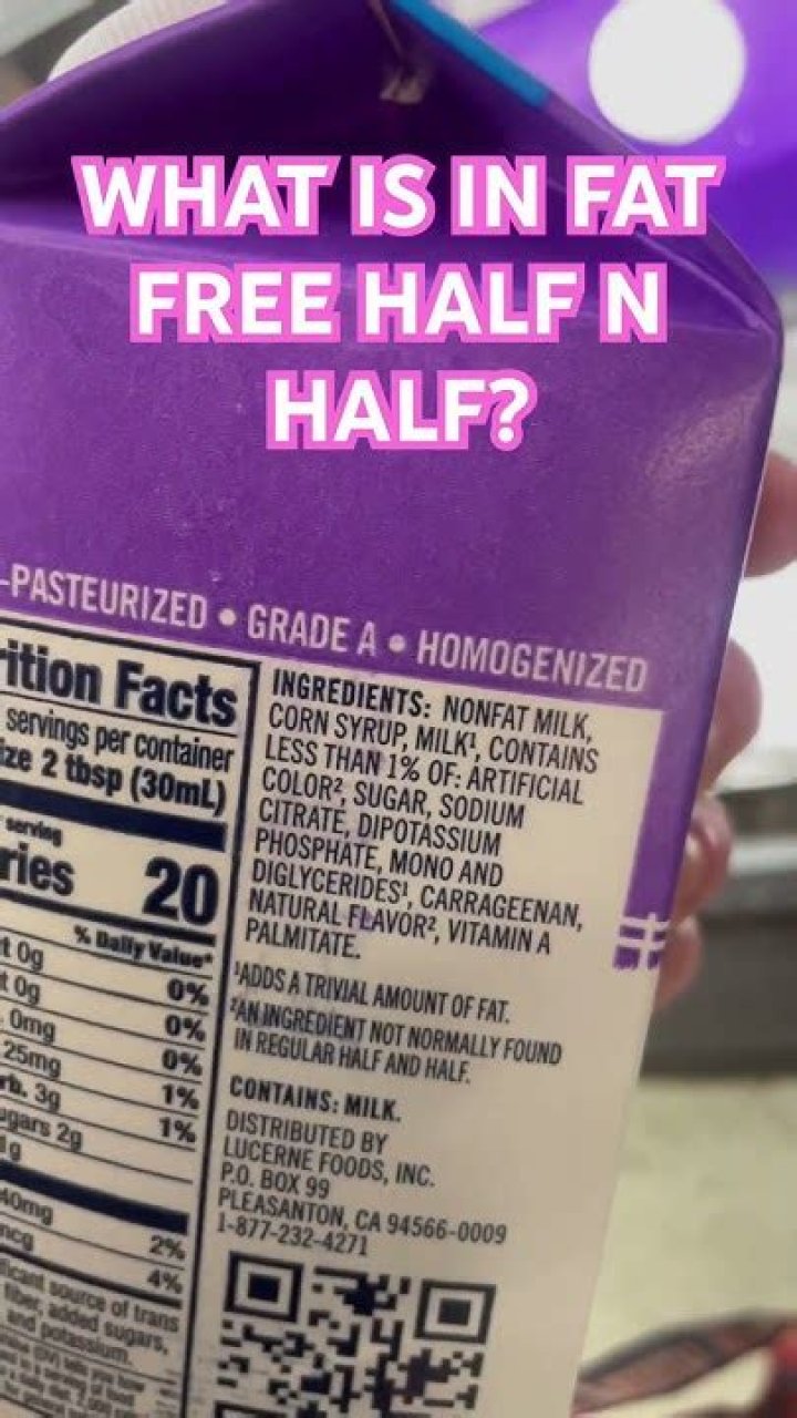 Can half and half be fat free