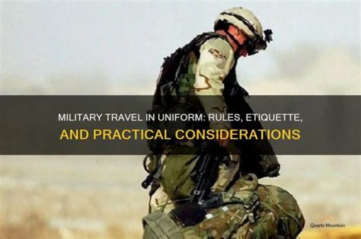 Can soldiers travel in uniform