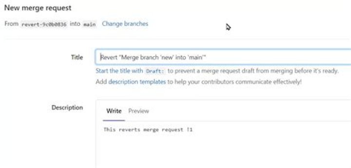 Can we revert merged pull request