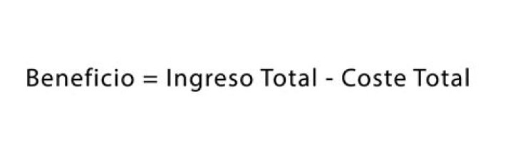 ¿Cuál es la fórmula del beneficio total