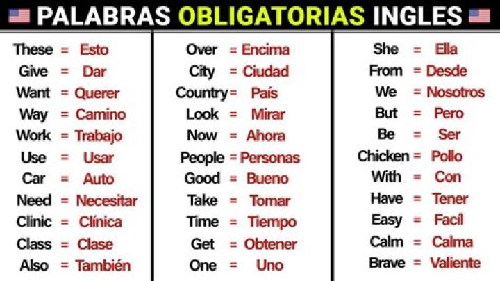 ¿Cuáles son las palabras basicas en inglés