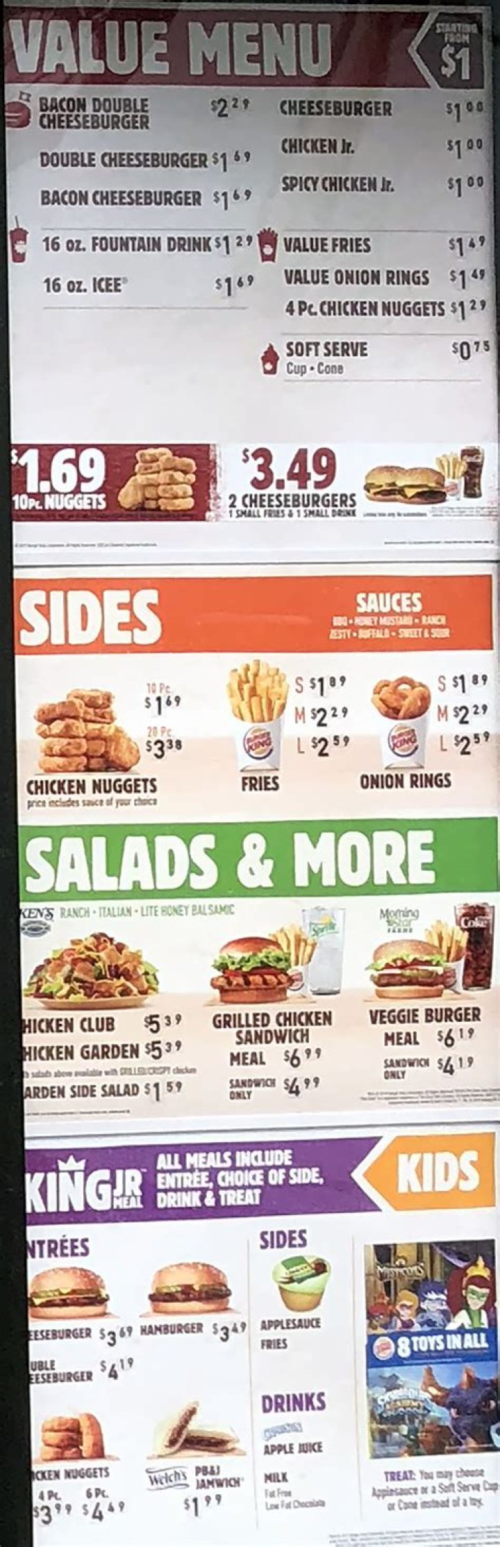 Does Burger King have dollar menu