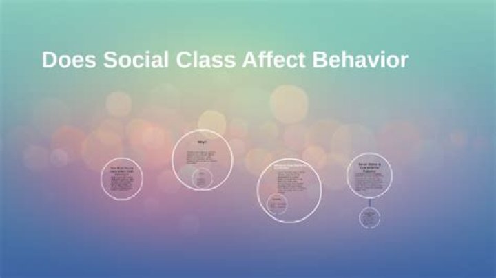 Does social class affect behavior