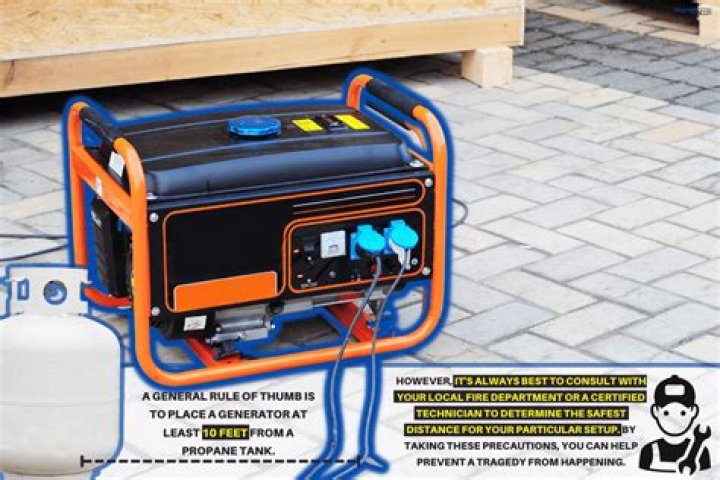 How close can a propane tank be to a generator