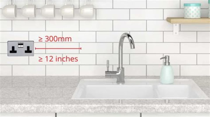How close can a switch be to a sink
