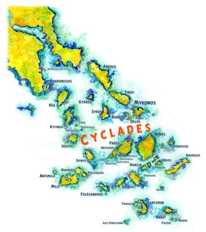 How did the Cyclades islands form