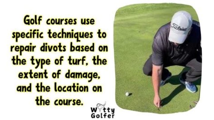 How do golf courses fix divots
