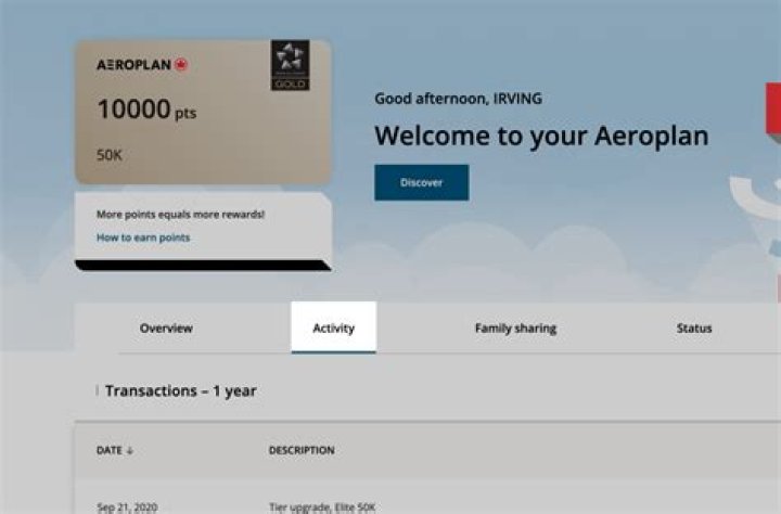 How do I check my Aeroplan points