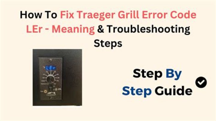 How do I fix my Traeger error