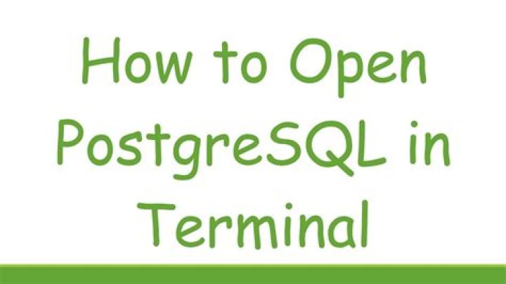 How do I open PostgreSQL terminal