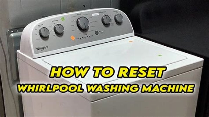 How dO I reset my washing machine