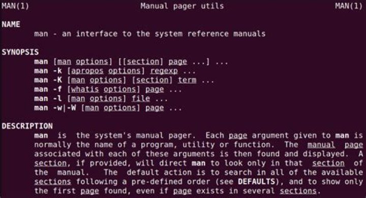 How do I view a man page in Linux