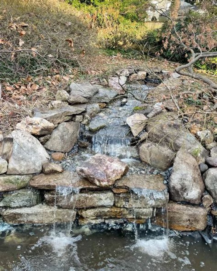 How do you build a pond waterfall