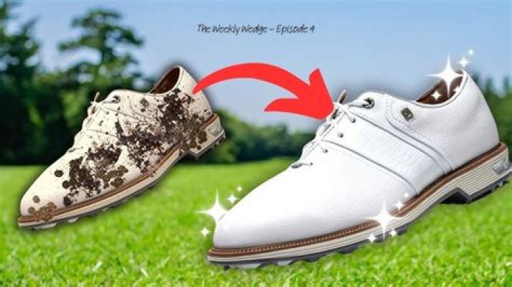 How do you clean white golf shoes