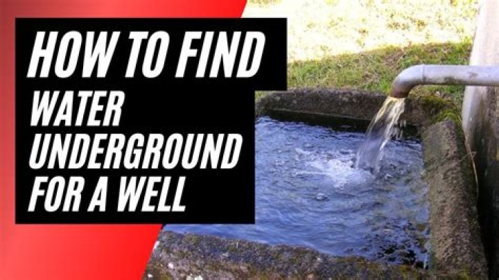 How do you find water underground