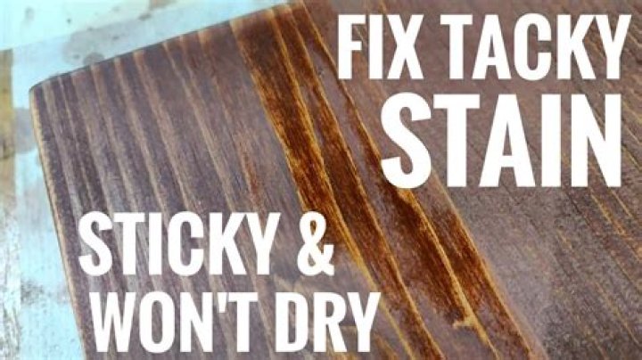 How do you fix a sticky gel stain