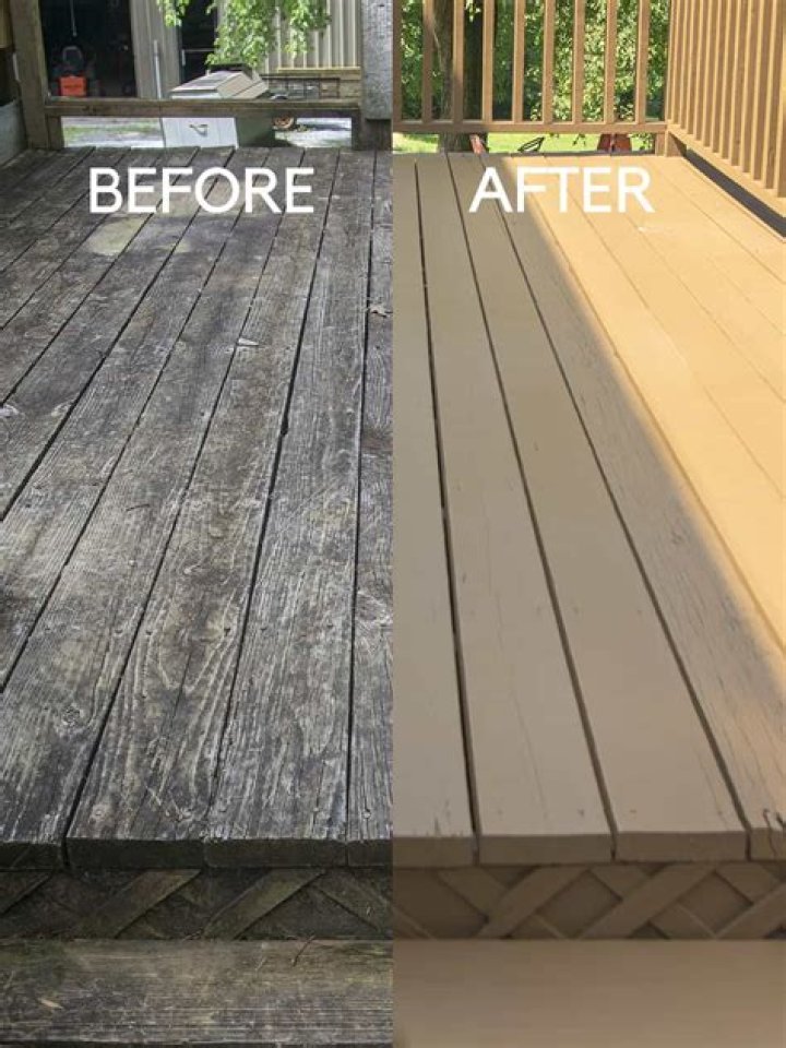 How do you paint an old wood deck