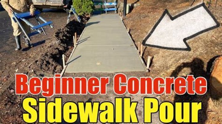 How do you pour a concrete sidewalk