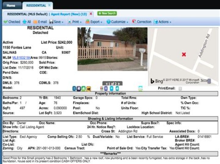 How do you read a MLS listing