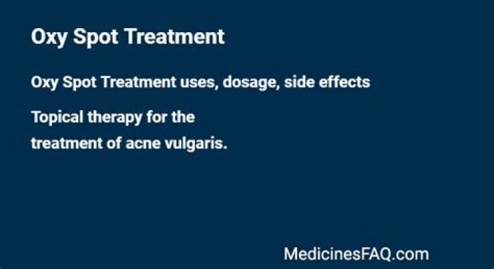 How do you use oxy spot treatment