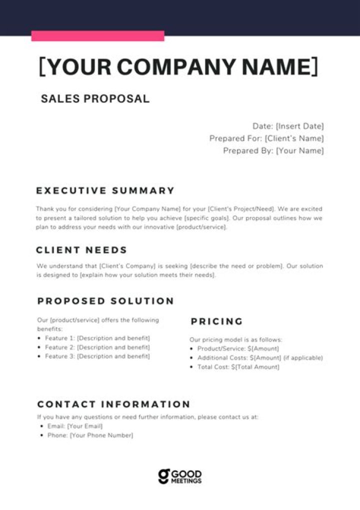 How do you write a sales proposal