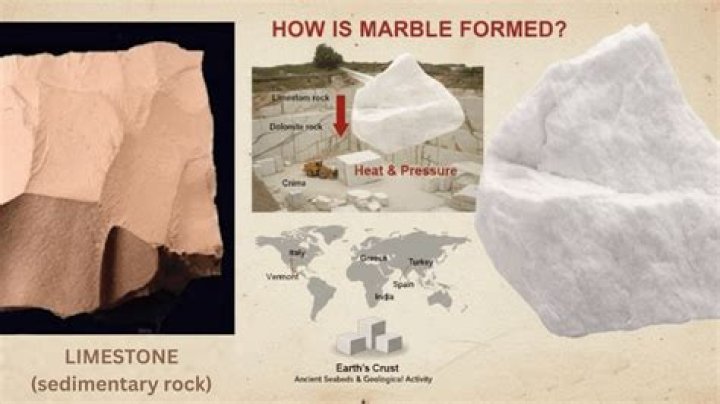 How is marble mined and processed