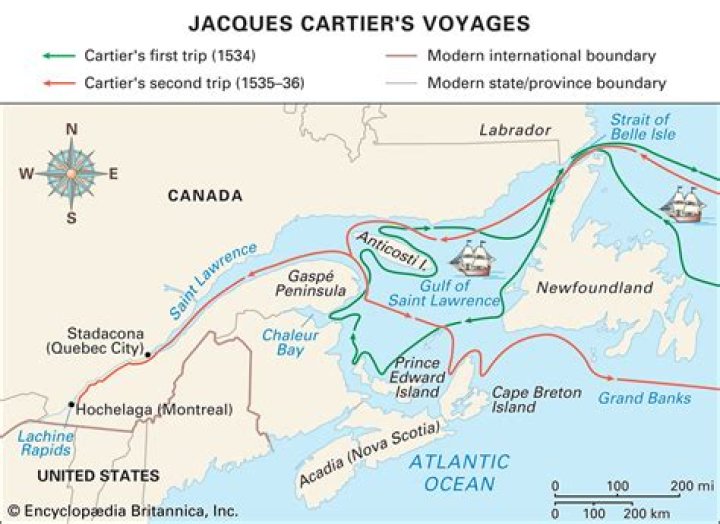 How many times did Jacques Cartier go to Canada