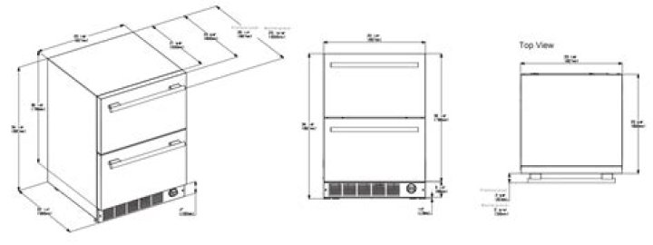 How tall is a undercounter fridge