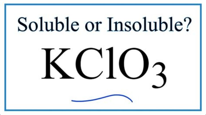 Is kclo3 soluble or insoluble