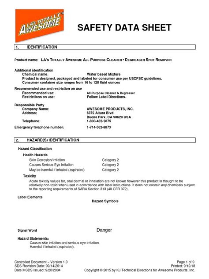 Is LAs Totally Awesome toxic