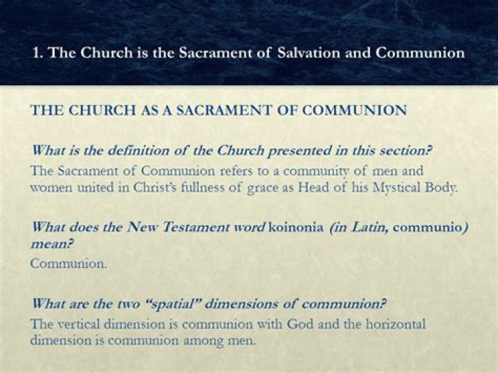 Is the sacrament of salvation