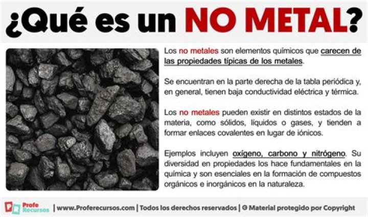 ¿Qué es un no metal definición