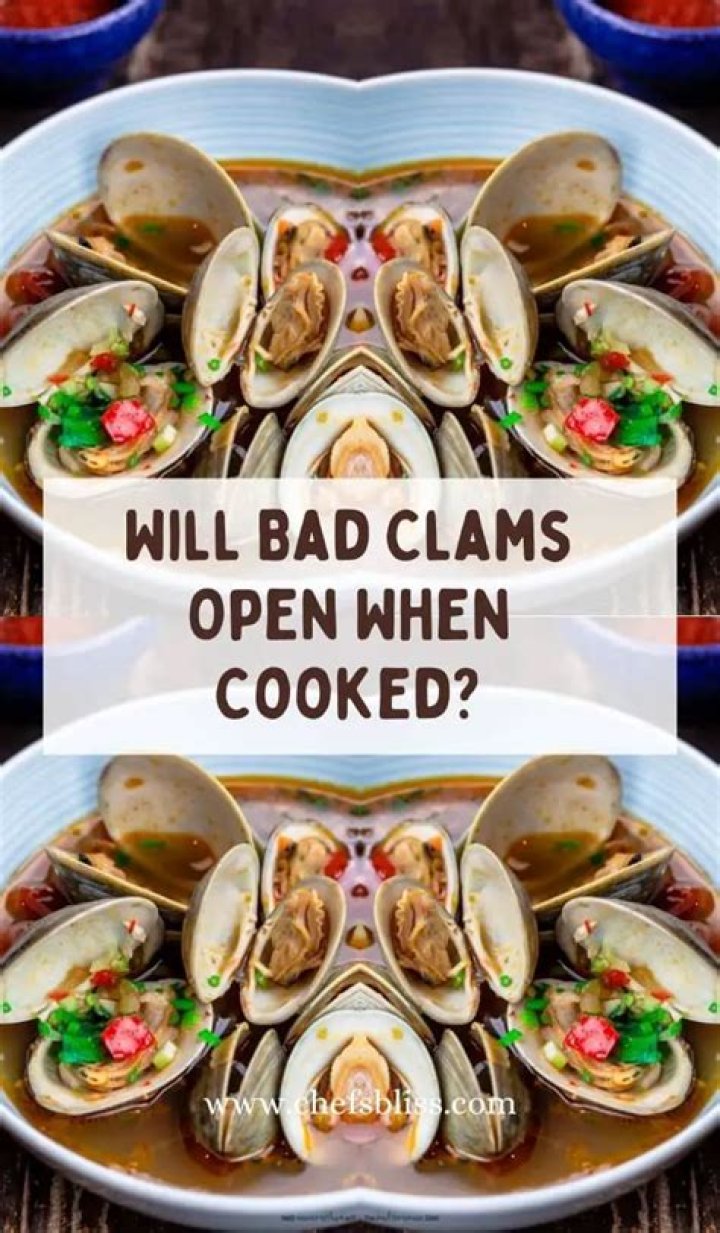 Should clams open when cooked