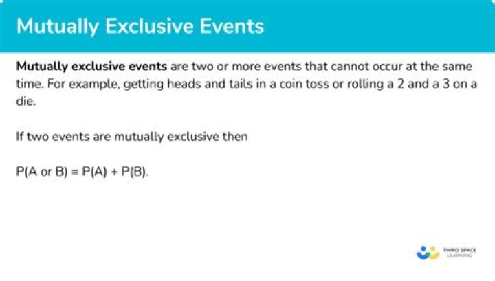 What are examples of mutually exclusive events