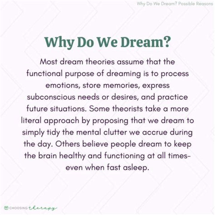 What are reasons why we dream