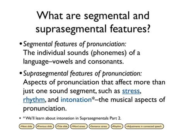 What are Suprasegmentals examples
