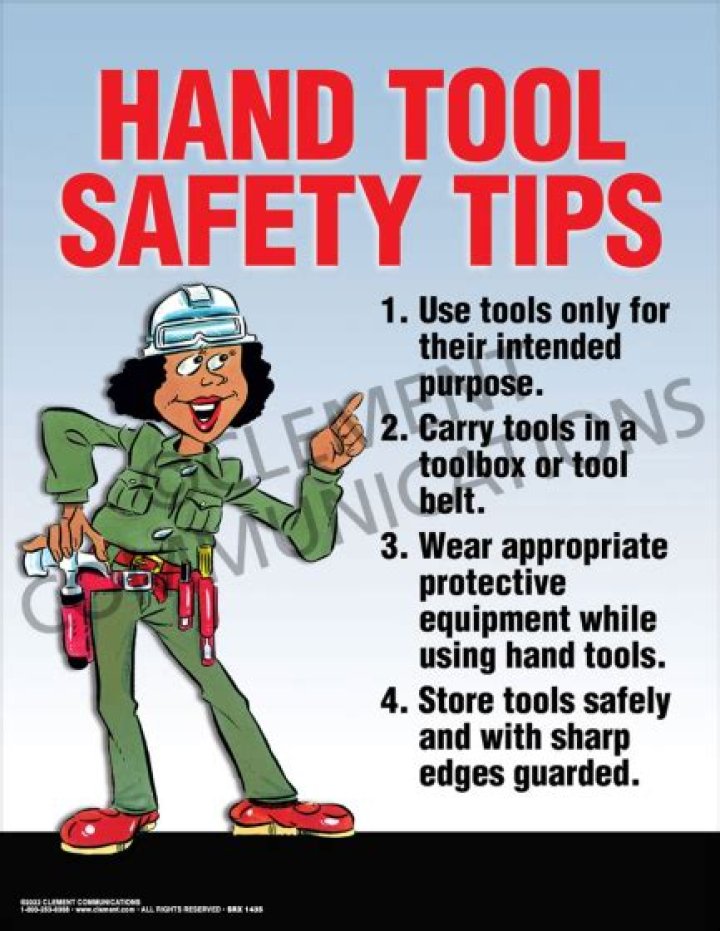 What are the safety procedures in using hand tools and equipment