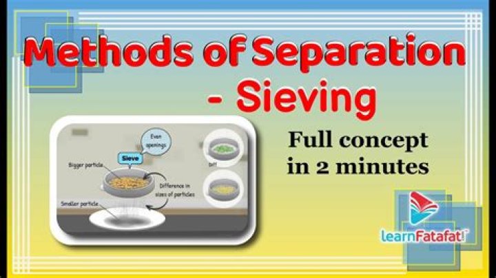 What are the types of sieving