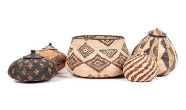 What are Zulu baskets made of