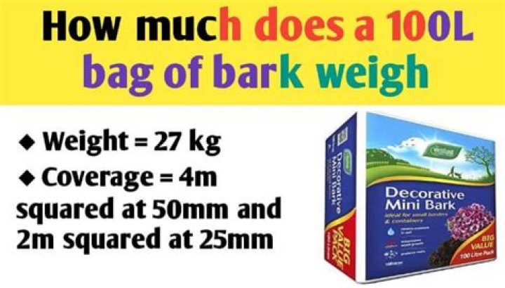 What area does 100l of bark cover