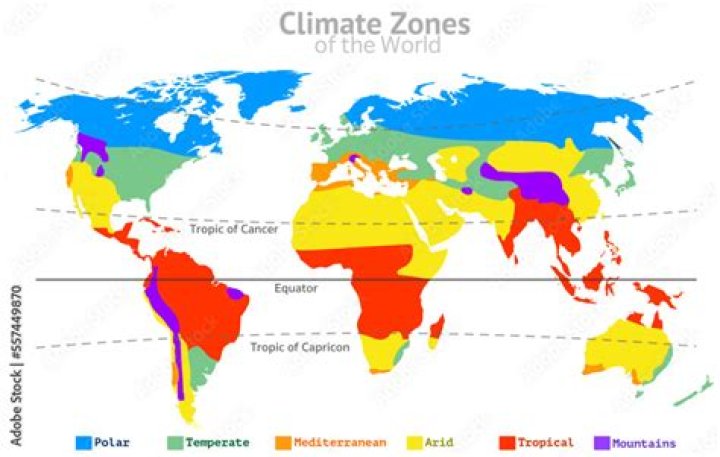 What climate zones are common in southern Europe