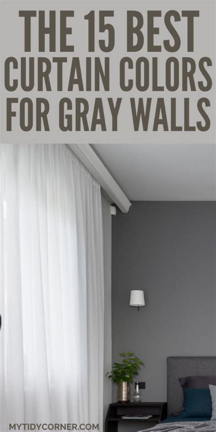 What color curtains gray walls