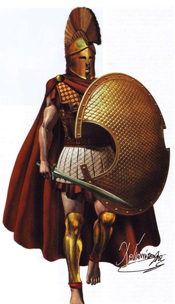 What did Spartan hoplites wear