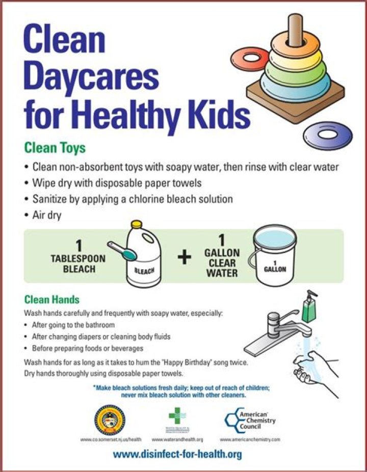 What disinfectant do daycares use
