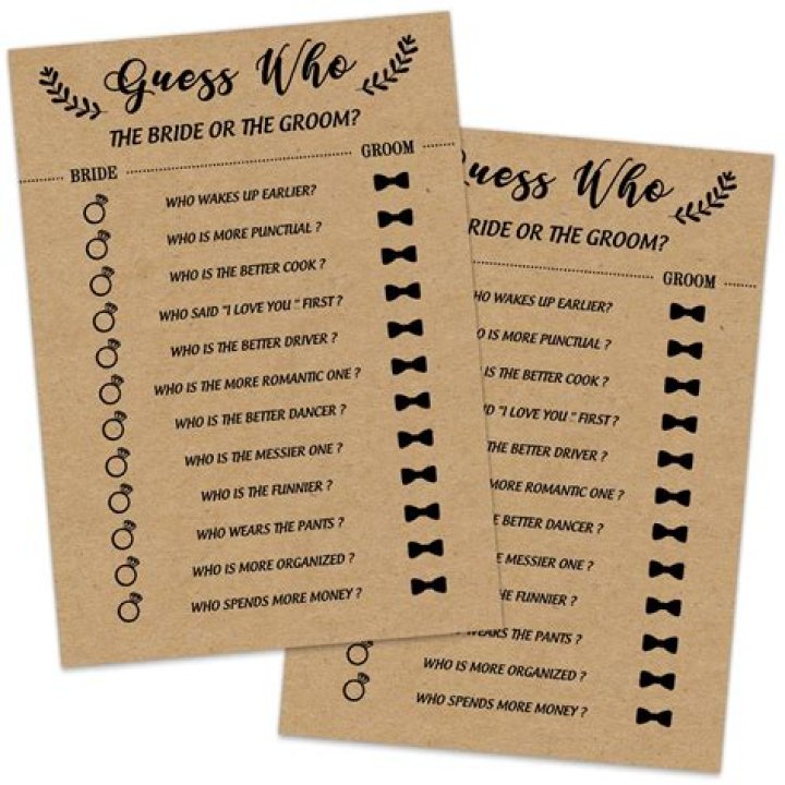 What do guys do for bridal shower