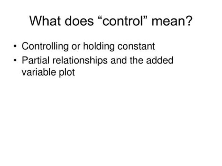 What does control mean in psychology