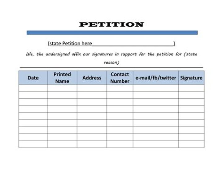 What does notice of petition mean