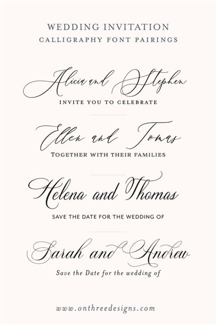 What font should I use for wedding invitations